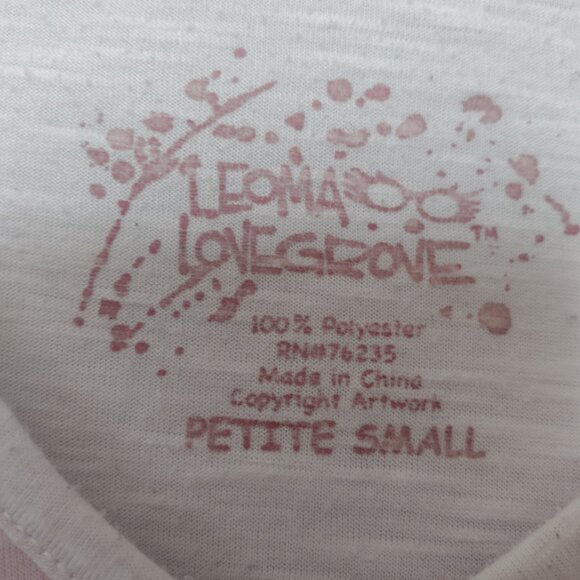 Leoma Lovegrove Women's Small Petite Birds Colorful Wearable Art Top - Picture 2 of 5